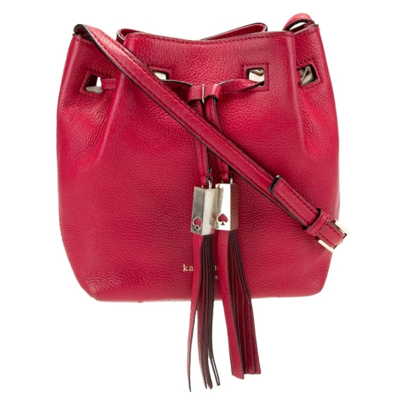 Kate Spade red leather bucket bag - Picture 2 of 7